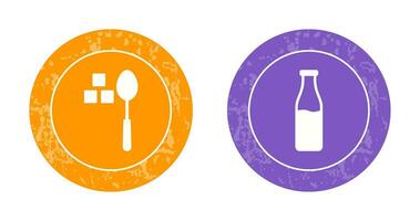 sugar and Milk bottle  Icon vector