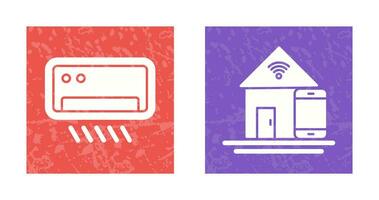 Air Conditioner and Home Automation Icon vector