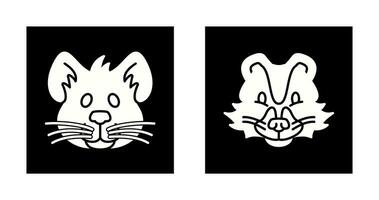 Mouse and Skunk Icon vector