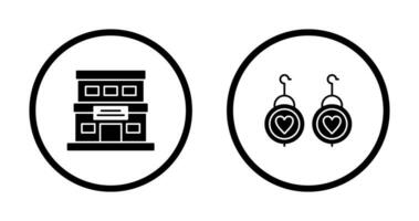 Hotel and Earring Icon vector