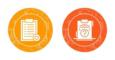 List Protection and Question Icon vector