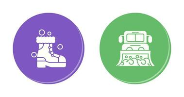 Snowshoes and Truck Icon vector