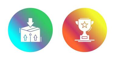 Package and Trophy Icon vector