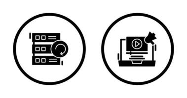 Backup and Video Marketing Icon vector