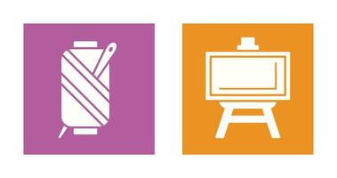 Needle and Easel Icon vector