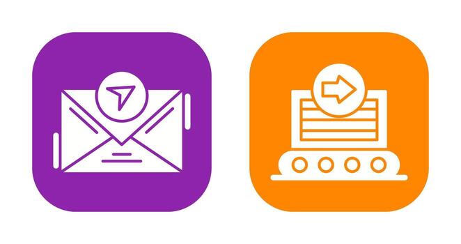 message and container Icon vector