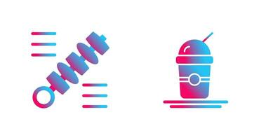 Skewer and Frappe Icon vector