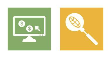 Pay Per Click and Organic Search Icon vector
