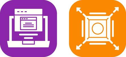 Pop Up and Maximize Icon vector