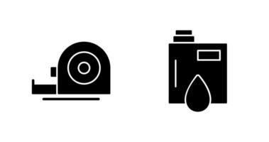 Measuring Tape and Petroleum Icon vector