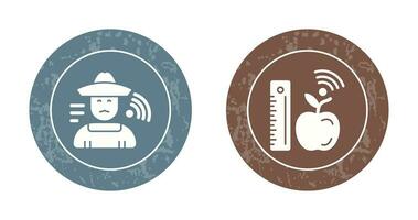 Farmer and Measure and Measure Icon vector