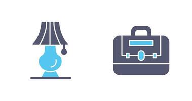 Lamp and briefcase Icon vector