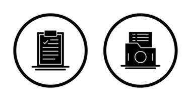 Clipboard and List Folder Icon vector