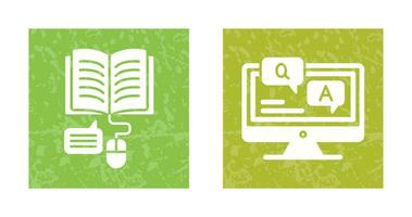 Online Learning and Faq Icon vector