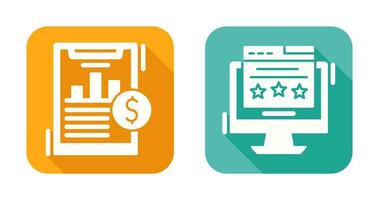 Financial Analytics and Webpage Icon vector