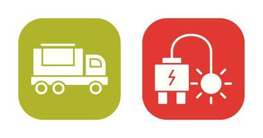 Cargo Truck and Plug Icon vector