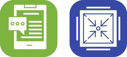 Chat and Minimize Icon vector