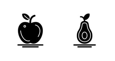 Apple and Avocado Icon vector