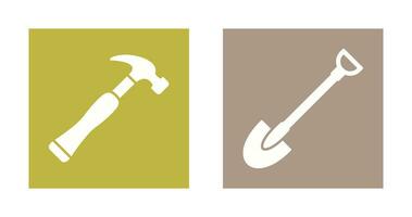 Shovel and Nail Icon vector