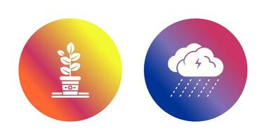 Planting and Rainy Day Icon vector