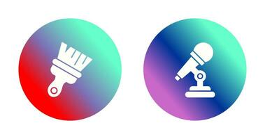 Paint Brush and Microphone Icon vector