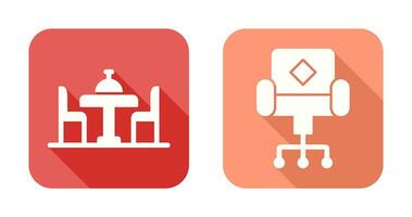 Chair and Dinning Table Icon vector