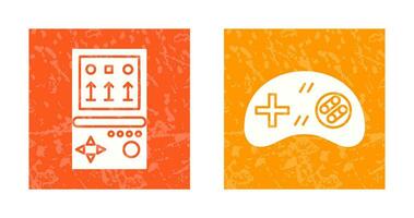 Brick Game and Gamng Control Icon vector