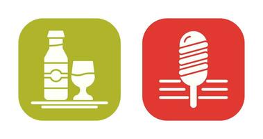 Soft Drink and Popsicle Icon vector