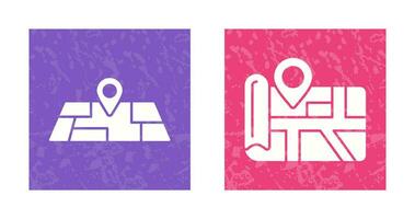 Map and Map Icon vector