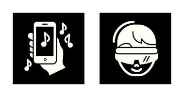 Smartphone and virtual Reality Glasses Icon vector