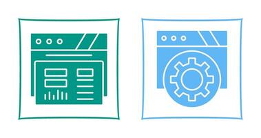 Dashboard and Browser Icon vector