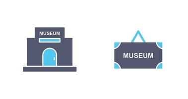 Museum Building and Museum Icon vector