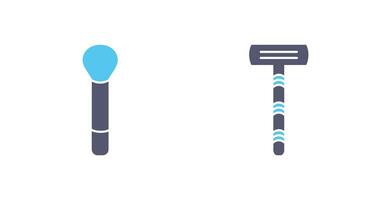 Brush and Razor Icon vector