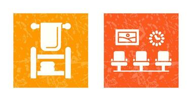 Towel and Seats Icon vector