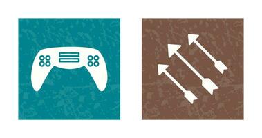 Gaming Console and Arrows Icon vector