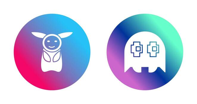 juego personaje y juego personaje icono vector