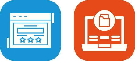 Rating and Data Storage Icon vector