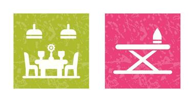 Iron Board and Table Icon vector