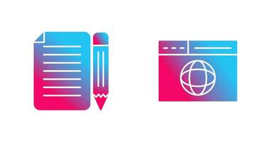 page and web page Icon vector