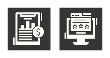 Financial Analytics and Webpage Icon vector