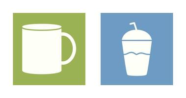 Coffee mug and Frappe Icon vector