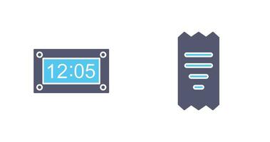 timer and receipt Icon vector