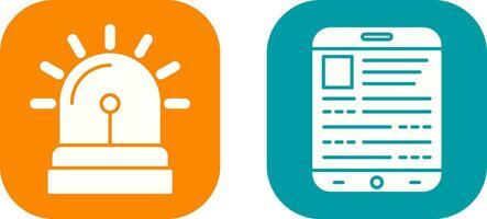 Alarm System and Ebook Icon vector