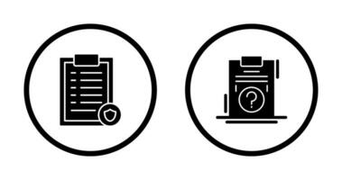 List Protection and Question Icon vector