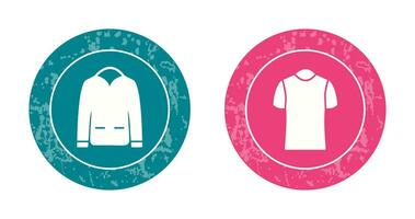 Mens Jacket and Polo Shirt Icon vector