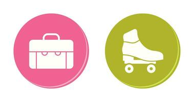 suitcase and skates  Icon vector