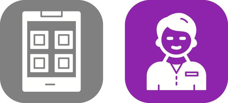 Apps and User person Icon vector