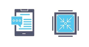 Chat and Minimize Icon vector