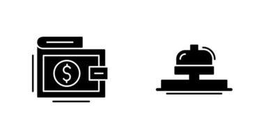 Wallet and Bell Icon vector