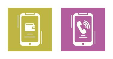 E wallet and Incoming Call Icon vector